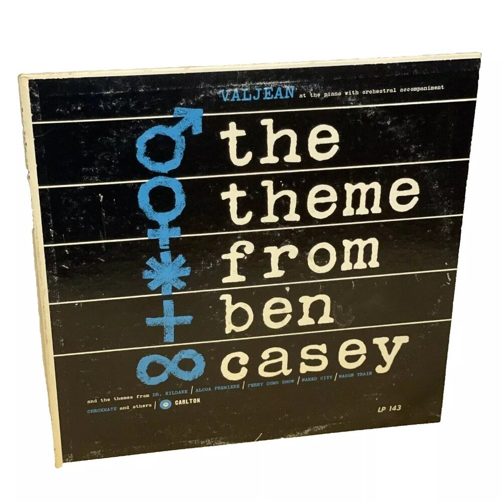 Valjean The Theme From Ben Casey (Vinyl, 1962) Carlton LP 143 Good+ LP Record